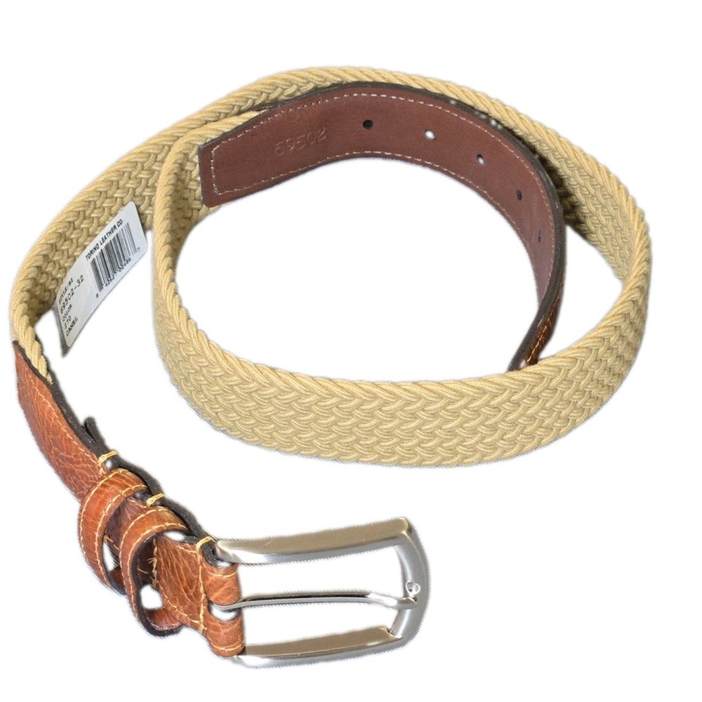 Torino Belt Mens 32 Brown Leather Dress Casual Classic Handcrafted Made USA NWT